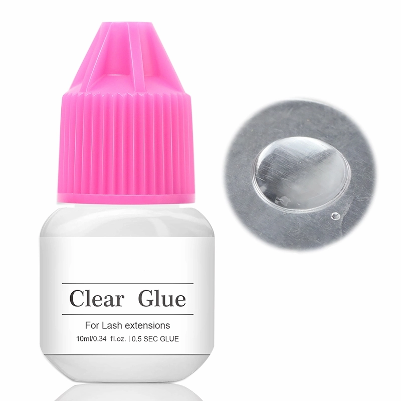 0.5S Fast Drying Eyelash Extension Glue Clear Color 10ml Volume for Color Lashes